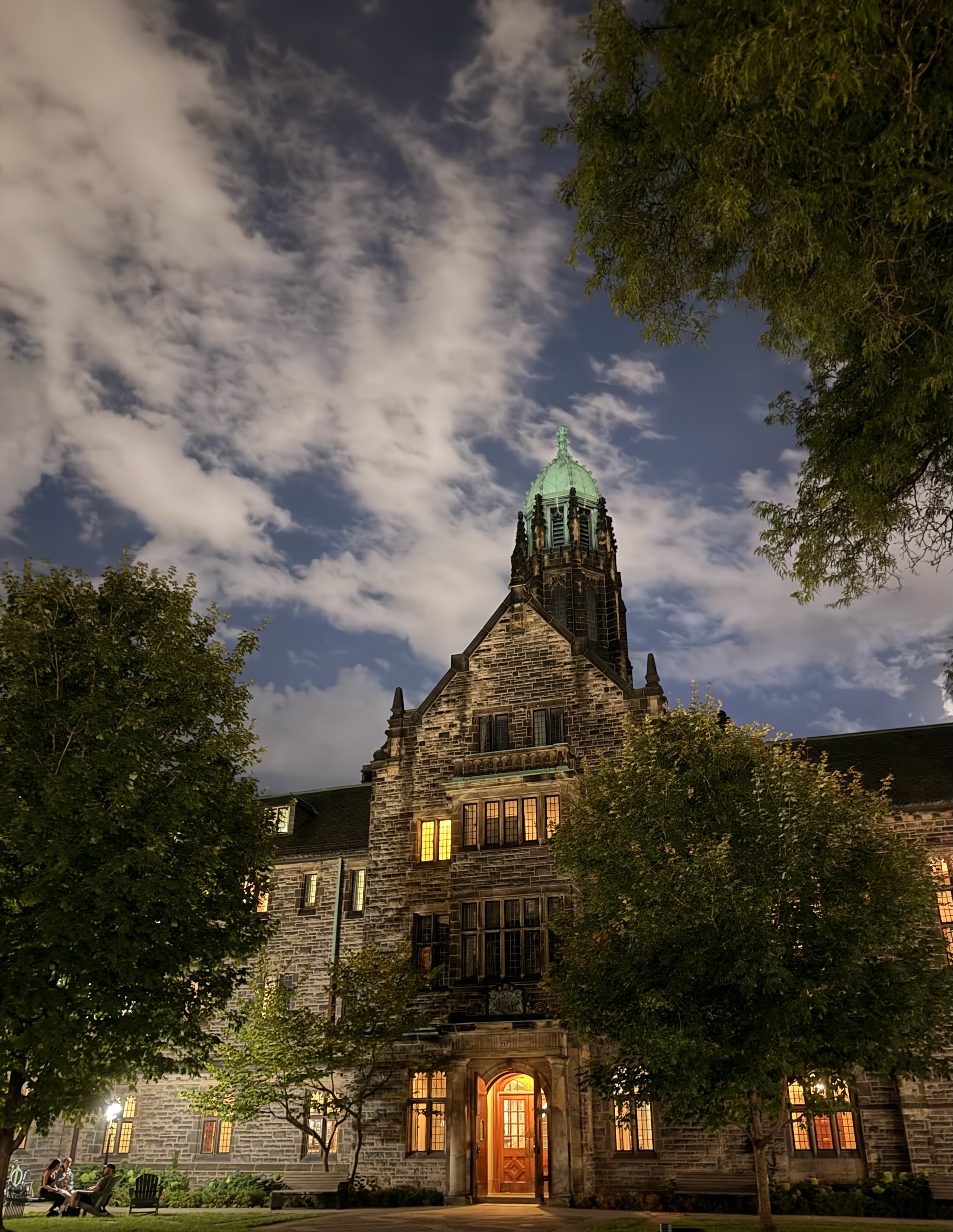 Trinity College at night, University of Toronto